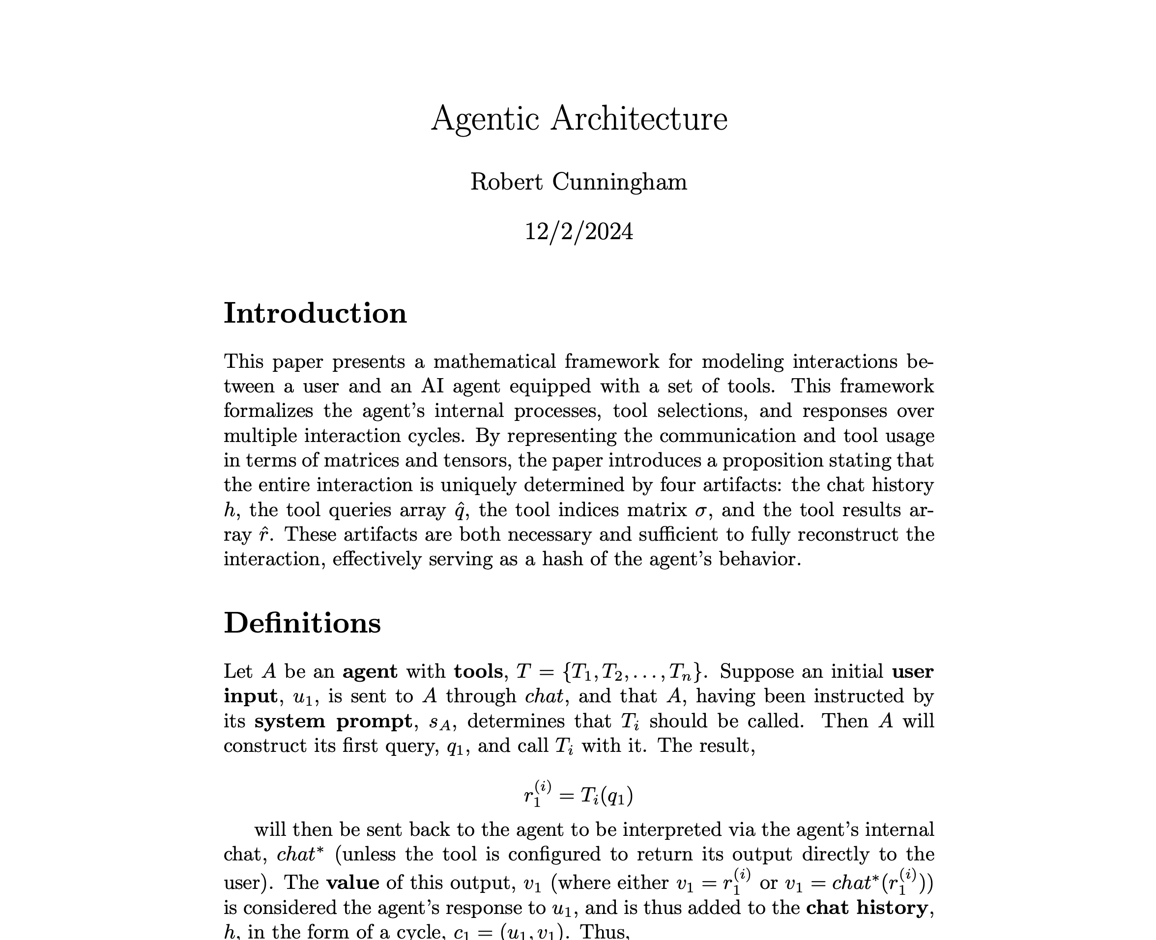 Formalized Structures: The Algebra of Agentic Architectures